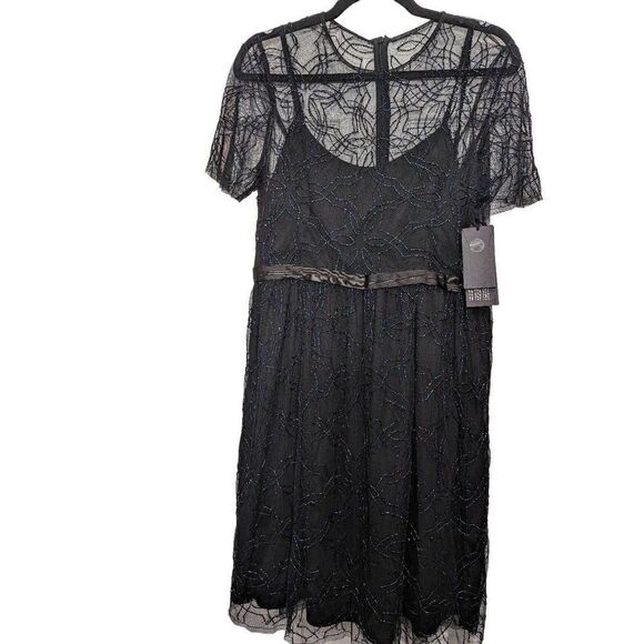 Needle & Thread Floral Embellished black dress size 10 NEW - Picture 1 of 7